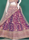 Glittering Raw Silk Cut Dana Designer Lehenga Choli - 1